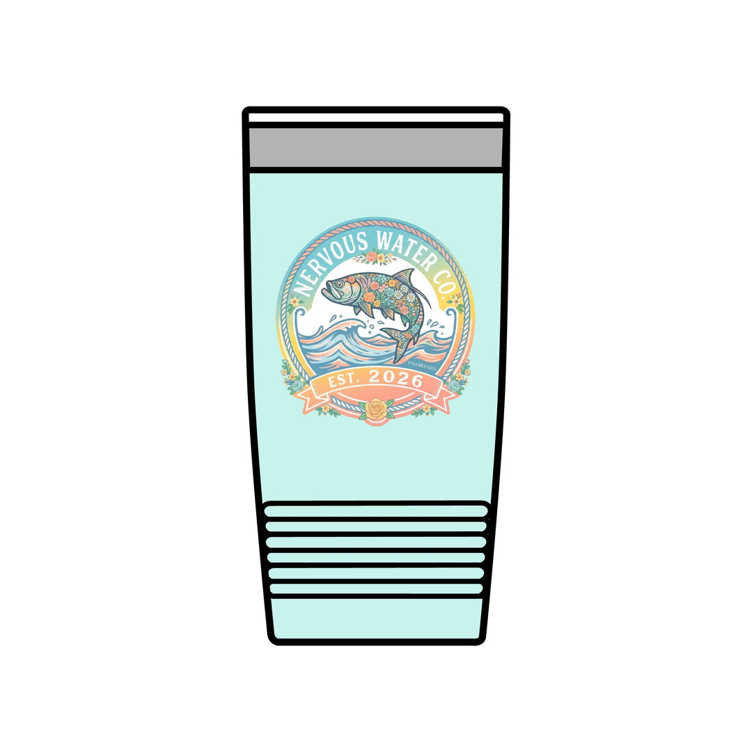 Floral Trout Travel Cup