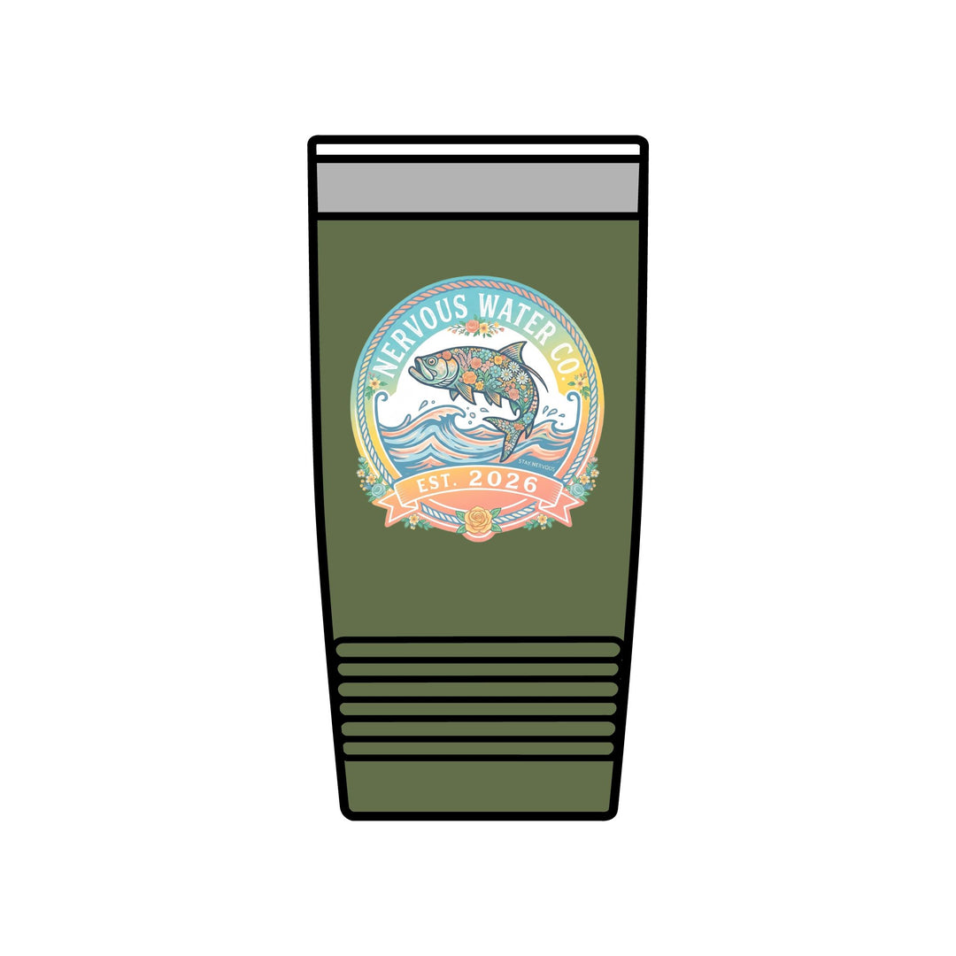 Floral Trout Travel Cup