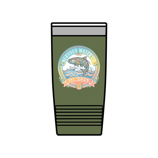 Floral Trout Travel Cup