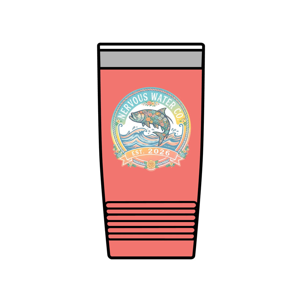 Floral Trout Travel Cup