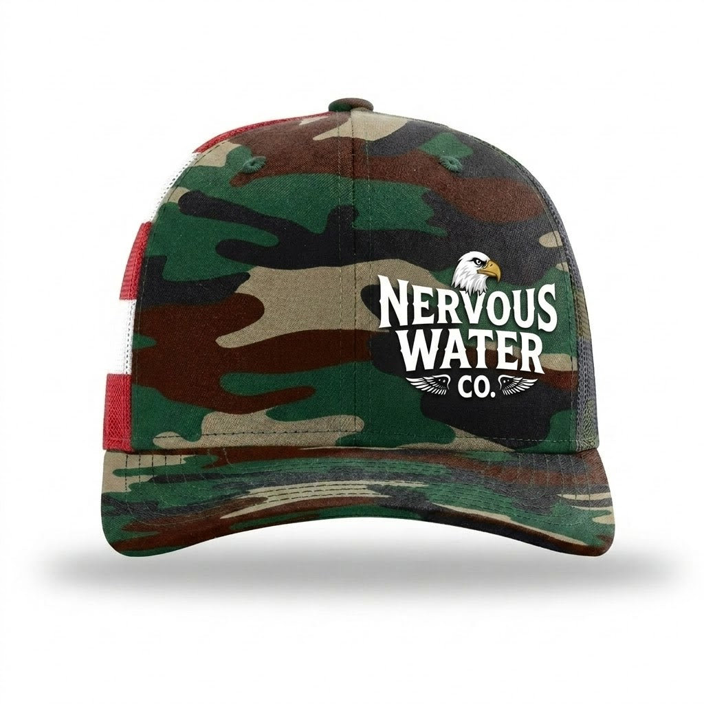 Nervous Water Co Patriotic Trucker Hat - Nervous Water Company