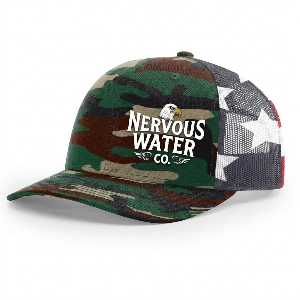 Nervous Water Co Patriotic Trucker Hat - Nervous Water Company
